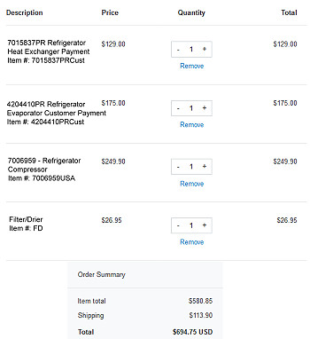 Sub-Zero Parts Refrigerator Part Replacements - SubZero Refrigerator